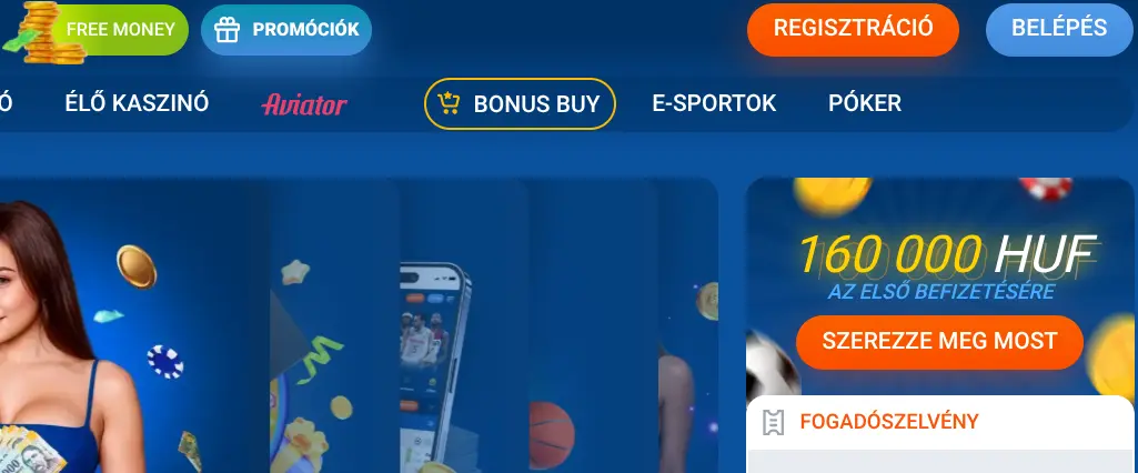 Mostbet kezdőoldal Bejelentkezés és Regisztráció gombokkal